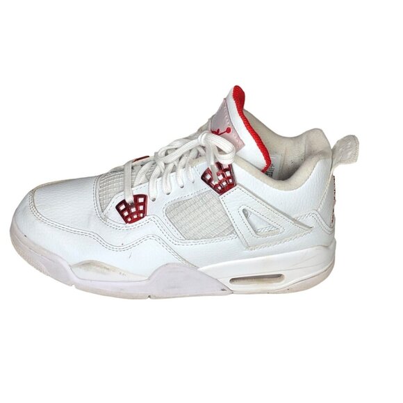 Air Jordan 4 Retro Red Metallic Sneakers Mens 7 White Shoes Athletic Basketball main image 7